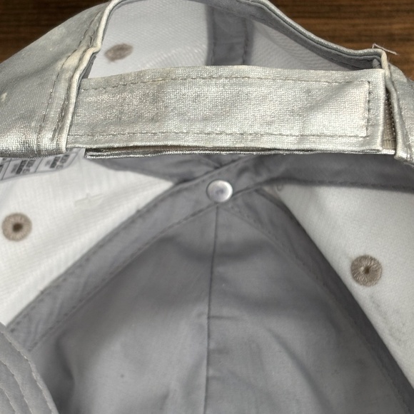 Disney Parks MICKEY MOUSE Hat Shiny SILVER Cap Adult Strapback Embroidered NEW - Picture 12 of 13